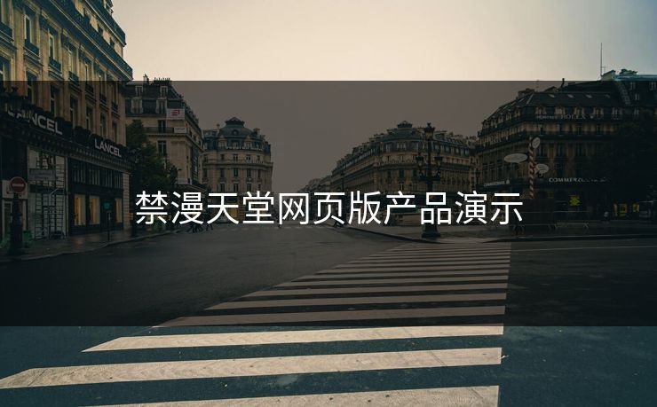 禁漫天堂网页版产品演示